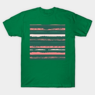 Pink and Teal Summer Stripes T-Shirt